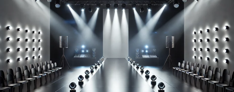 Alquiler iluminación para desfile de moda
